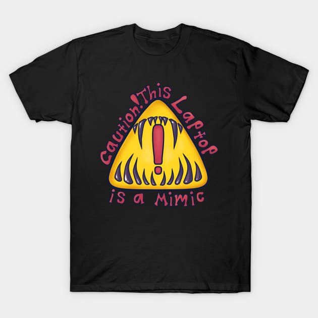 Laptop Mimic Label T-Shirt by Sketchyleigh